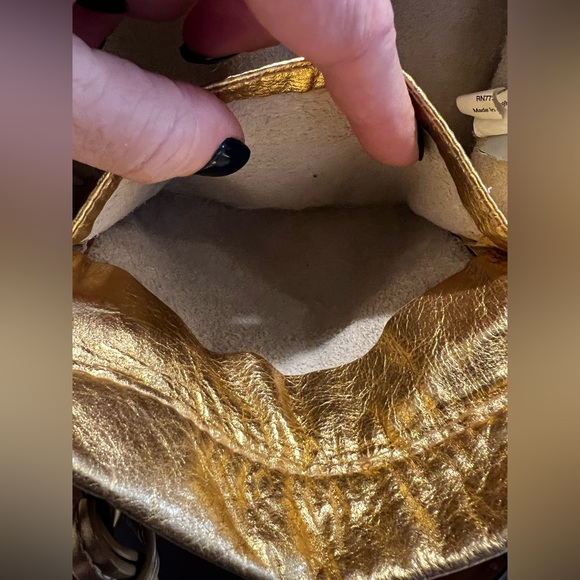 J Crew Gold Leather Thompson Tote - Picture 9 of 15